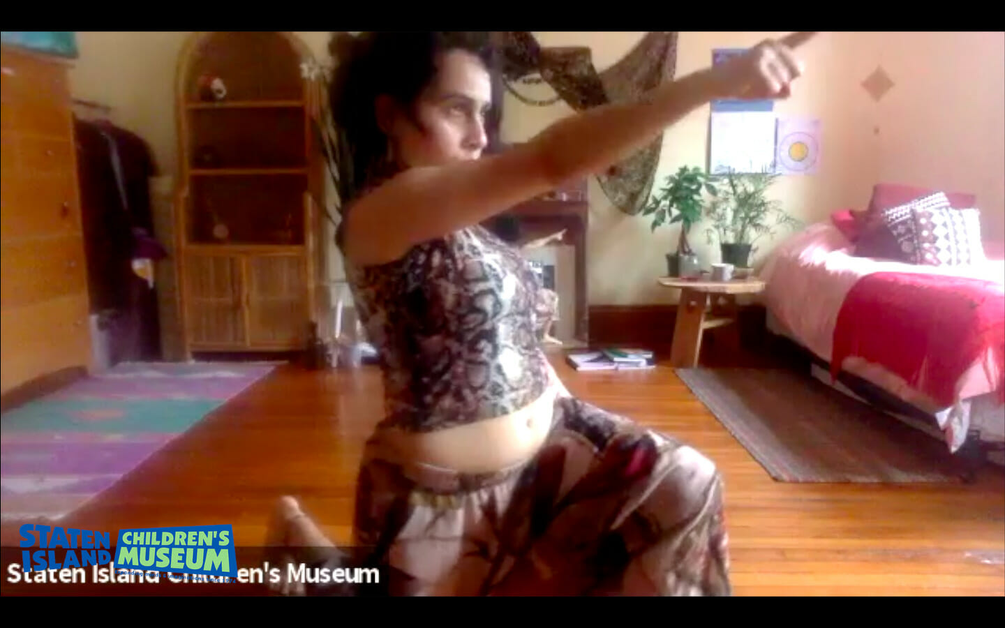 Screenshot of Dance Therapist, Anjoli Chadha, leading a remote dance class