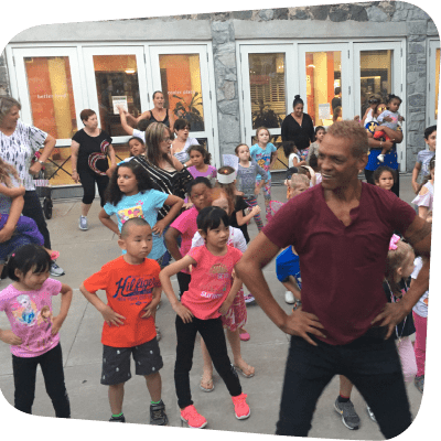 Walter leading dancers