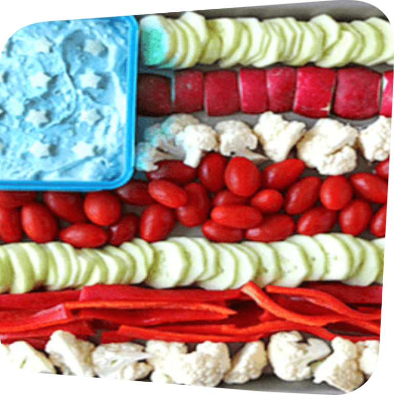ShopRite Kidz Cook Patriotic Veggie Tray with Dill Dip Staten Island
